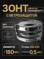 Зонт с ветрозащитой для дымохода папа D 180 мм 0,5/430 нерж Прок