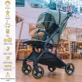 Коляска для новорожденных детей прогулочная Danki Trend Plus легкая складная трость для путешествий с ребенком 0+, цвет Мята до 20 кг