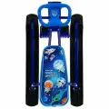Снегокат Тимка Спорт 1+ (высокий) сине-черный, принт Космос