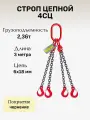 Строп цепной 4СЦ 2,36 тонн длина 3 метра четырехветвевой LITELIFT