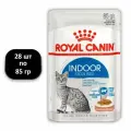 Royal Canin Indoor влажный корм для стерилизованных пожилых кошек, кусочки в соусе (28шт в уп) 85 гр