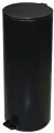 Ведро для мусора с педалью Титан Мета 50 л. круглое, черное, Титан, усиленное, кольцо под мешок, оцинкованная сталь, Т15372
