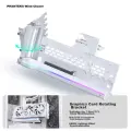 PHANTEKS GPU KT 4.0 White Rotatable Graphics Card Bracket Kit with PCIe 4.0 Graphics Card Adapter Cable 220mm (For NV5 Case Upgrade, Vertical Graphics Card Installation)