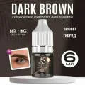 AS Company Пигмент для татуажа, перманентного макияжа бровей Dark brown (Брюнет), 6 мл