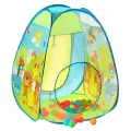 Детская складная палатка - домик игровой Веселые зверята, москитная сетка, для дома, для пляжа, 50 шаров в комплекте