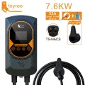 Feyree Зарядная станция EV для TS-NACS Socket EVSE Wallbox 32A 7.6KW 40A 9.6KW 50A 12KW Управление через приложение для быстрой зарядки для автомобиля Tesla 7.6KW 32A 1 Phase