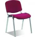 Стул офисный Easy Chair Rio (изо) каркас хром, ткань бордовая