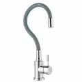Смеситель для кухни хром с гибким серым изливом, Wasser Zimmer