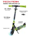 Самокат Tech Team TT COMFORT evolution lux 125 зеленый со светящимися колесами