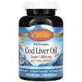 Carlson Labs Wild Norwegian Cod Liver Oil Gems | 100 капсул | Омега-3 ЭПК и ДГК | Витамины А и D3