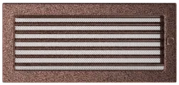 Вентиляционная решетка Kratki 17х49 черная/медь пористая с жалюзи 49MX