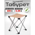 Табурет Naturehike складной, алюминиевый каркас, бежевый, до 100 кг