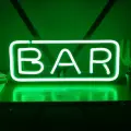 Неоновая вывеска Elmarto Bar, 40х17 см, зеленая, для бара и ресторана