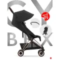 Cybex Coya Коляска с сумкой, бампером и дождевиком, рама Rose Gold/текстиль Sepia Black