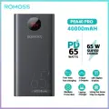 ROMOSS PEA40PRO Power Bank 40000 мАч 65 Вт Быстрая зарядка UsB C Внешняя батарея Портативный Powerbank для ноутбука iPhone 15 Xiaomi Huawei, PEA40PRO 65W, 30001 мАч-50000 мАч