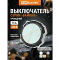 Выключатель 2-кл. 16А 250В проходной кнопочный механизм фисташковый, Байкал TDM