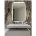 Зеркало GlowMir, 4500 К, прямоугольное, сенсорное управление, подсветка, 60x80 см