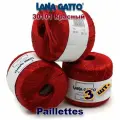 Пряжа Lana Gatto Paillettes// пряжа для вязания с пайетками// Полиэстер: 100% Цвет: 30101, Красный / ROSSO (3 мотка)
