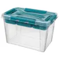 Косметика Econova с замками, ручкой и вставкой-органайзером Grand Box 6.65 л 1 голубой 18 см 29 см 5 шт. 6.65 л 19 см отсутствует
