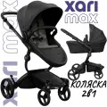 Коляска 2в1 Mima Xari Max Black/Ash brown на черном шасси
