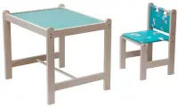 Комплект мебели стол + стул Малыш 2 гном Утки зеленые