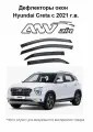 Дефлекторы боковых окон Hyundai Creta 2021 / Ветровики Хендай Крета с 2021 г.