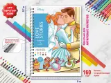 Раскраска по номерам Hachette Coloriages mysteres Disney Love Stories (Дисней, История Любви) Антистресс