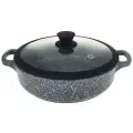 Жаровня Традиция Мрамор ТМ9267 литая 26 см. силиконовая крышка