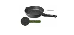 Сковорода Мечта Гранит 28 см, съемная ручка, антипригарное покрытие, черная, неиндукционная
