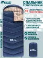 Спальный мешок Jungle Camp Milton М, с фланелью, левая молния, цвет: синий
