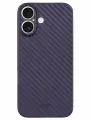 Чехол Air Carbon для iPhone 16, темно-фиолетовый