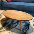 Журнальный столик ArtLab Aurora №4, массив бука, ручной работы, 90х53 см, Овальный
