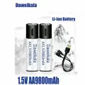 Комплект 2шт: DaweikaLa Аккумуляторная батарейка AA, AA 1.5 В, 9800 мАч
