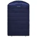 Просторный и теплый спальник двойного размера с капюшоном Jungle Camp Glasgow Double, синий