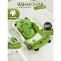 Детская ванна bonbela складная с термометром и мягким матрасиком