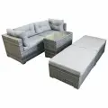 Комплект садовой мебели из искуственного ротанга Sundays LUC-WK10, серая