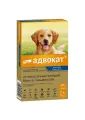 Адвокат Капли на холку от чесоточных клещей, блох и глистов для собак более 25 кг пипетка по 4,0 мл 1 шт
