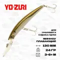 Воблер для троллинга Yo-Zuri Crystal Minnow Deep Diver 130F R1136, 130 мм, 24 гр, 3-6+ м, #HAJ