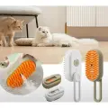 Паровая щетка для кошек и собак силиконовая расческа 3 в 1 с ручкой