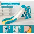 Детская горка с динозавром, складная, многофункциональная, голубая + комплект с перегородкой