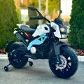 Электромотоцикл детский JOYOY HARLEY, цвет синий, звуковое и световое сопровождение