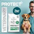 Сухой лечебный корм для собак Flatazor Protect+ Dermato, ветеринарная диета для собак склонных к заболеваниям кожи, гипоаллергенный диетический корм, снижает пищевую непереносимость, Франция, 2кг