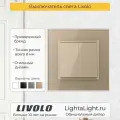 Двухклавишный механический выключатель Livolo (VL-C7K2-13)