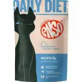 Влажный корм для кошек ENSO DAILY DIET кусочки в соусе с форелью для здоровья кожи и красоты шерсти 24 шт х 85 гр