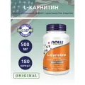 NOW L-carnitine (L-карнитин) 500 мг 180 капсул (NOW)