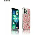 Чехол Flowers для iPhone 13 PRO Max, малиновый