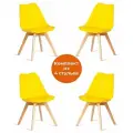 Комплект кухонных стульев Tetchair Tulip из 4 штук, цвет желтый