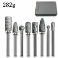 Набор борфрез по металлу и дереву из карбида вольфрама. Борфрезы из 8шт. хвостовик 6мм.