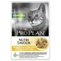 Влажный корм для стерилизованных кошек Purina Pro Plan Sterilised Nutri Savour Adult Chicken, с курицей, 30 шт. х 85 г (кусочки в соусе)