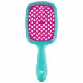 Janeke SUPERBRUSH Щетка для волос малая, 86SP234AR-, бирюзовый, фуксия 17,5x7x3 см
